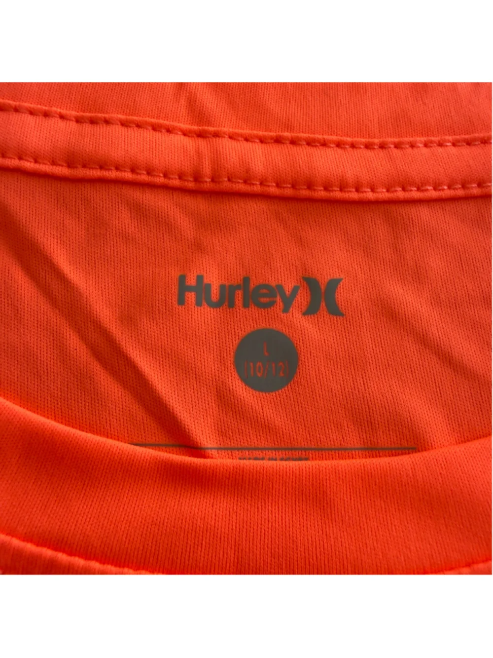 Boys Hurley Rashguard Swim Shirt Size L Orange Blue